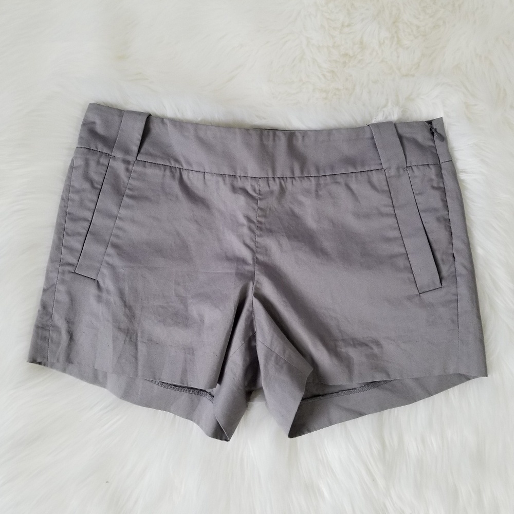 J CREW Heavy Poplin Carson Gray Shorts Size 4
